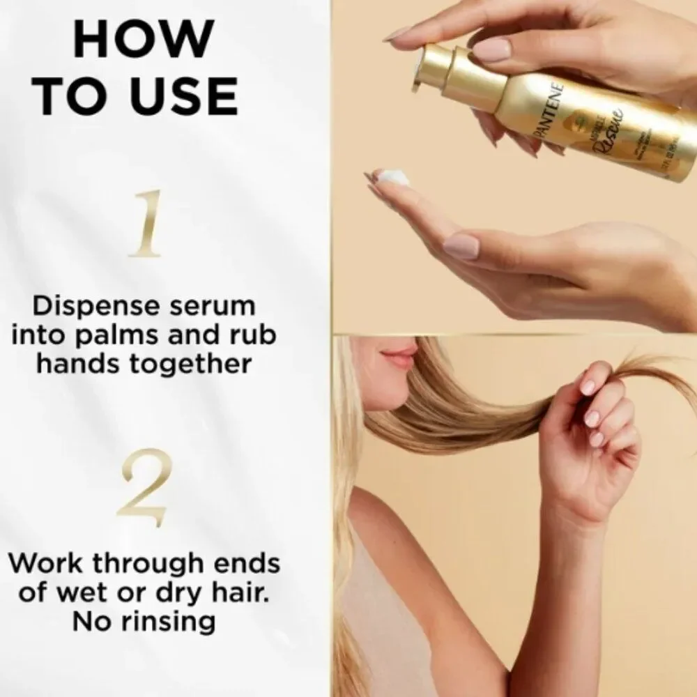 Pantene pro-v miracle rescue split end repair serum 3.2oz new hair conditioner
